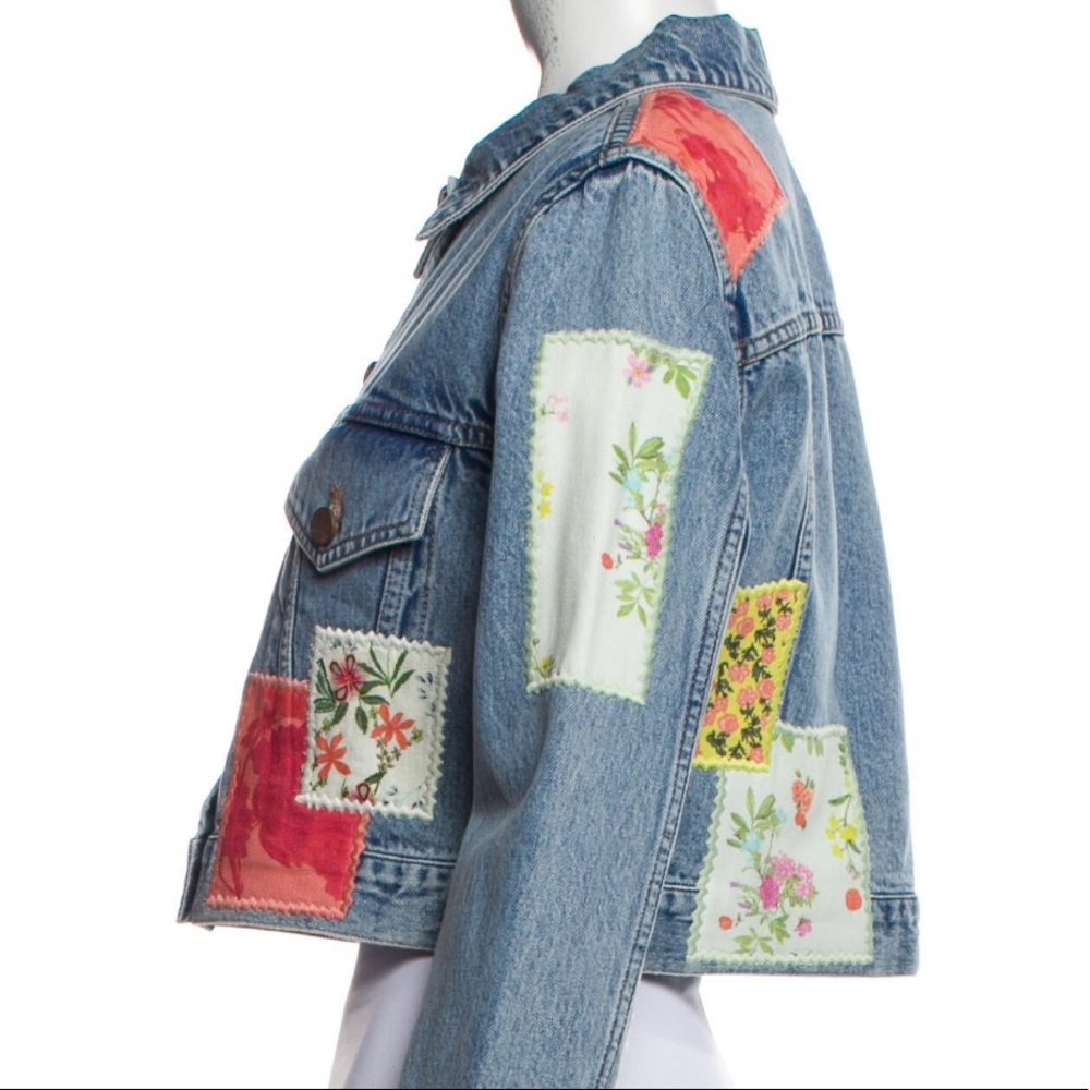 Alice + Olivia crop denim jacket NEW - Picture 4 of 10